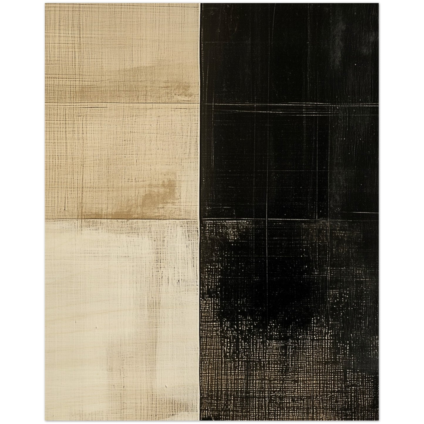 Monochrome Balance wooden wall art detail showing texture
