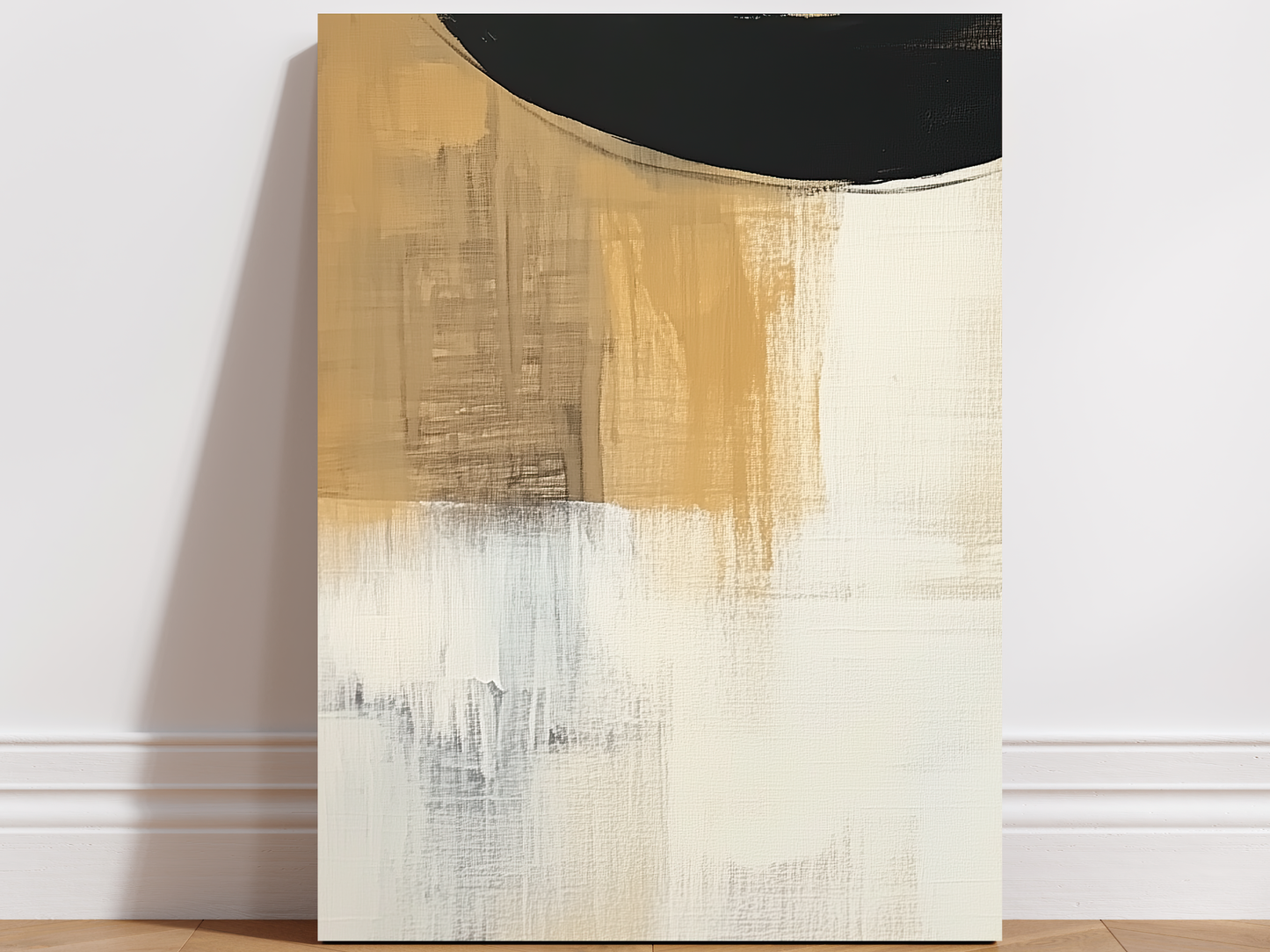 Golden Horizon wooden wall art detail showing texture