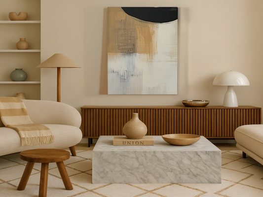 Golden Horizon Wooden Wall Art