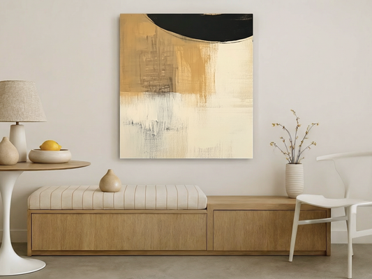 Golden Horizon Wooden Wall Art