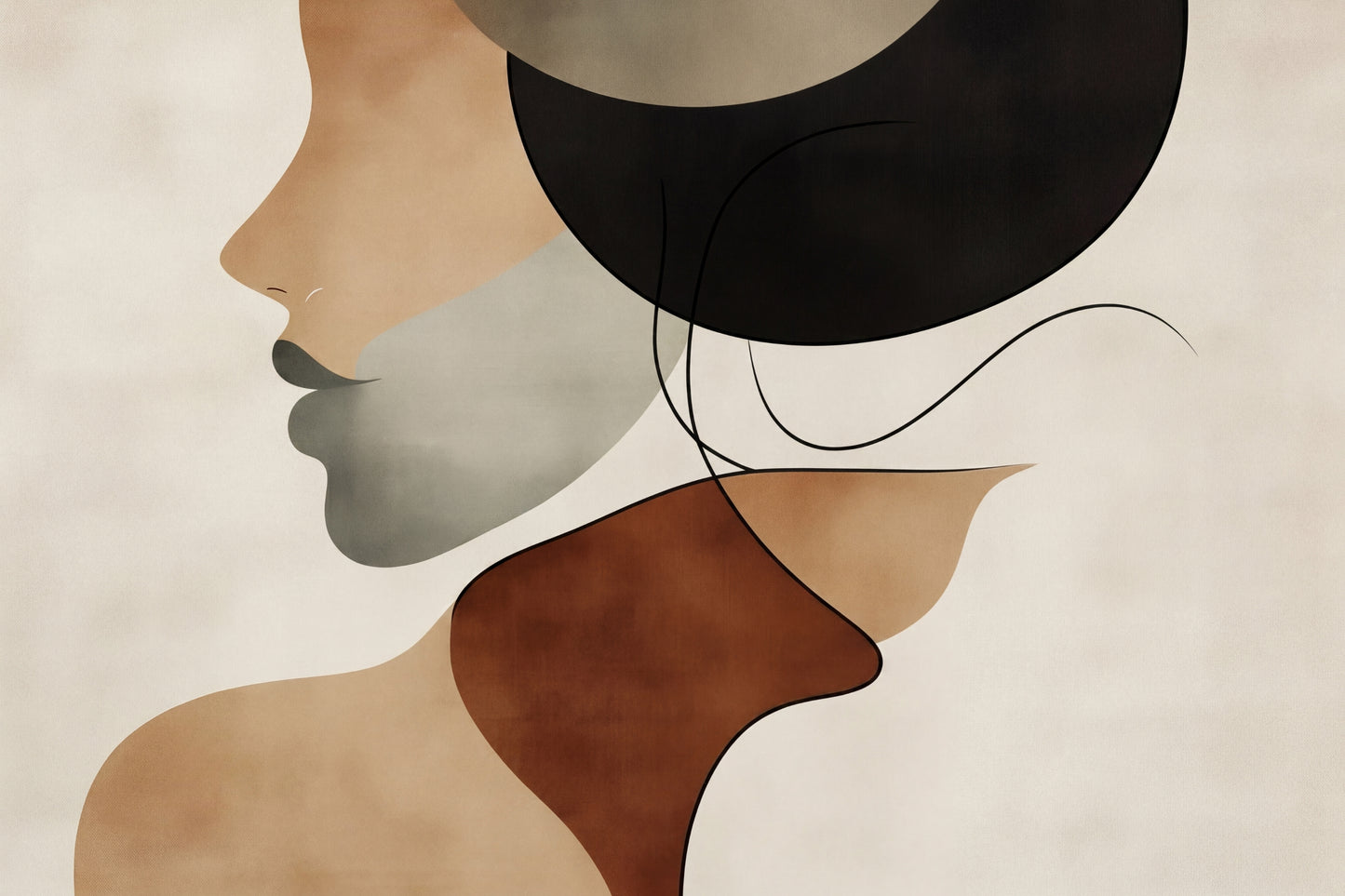 Naomi Glow wall mural detail showing canvas finish texture