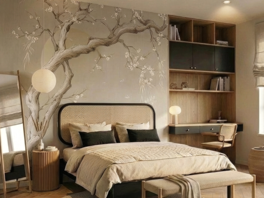 Japandi Bedroom Wallpaper: 7 Calm Designs That Help You Sleep Better