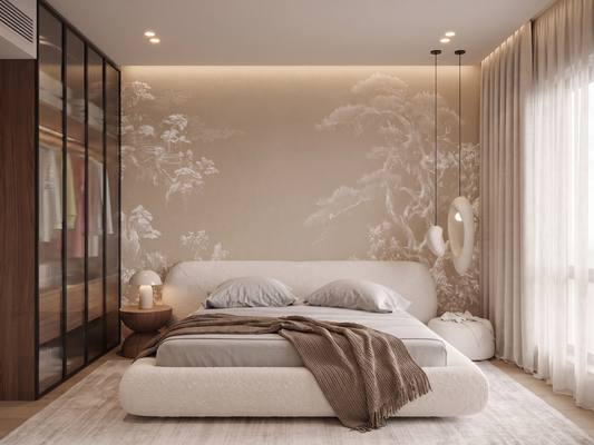 How to Create a Wabi-Sabi Bedroom Wall (Without Going Too Rustic)