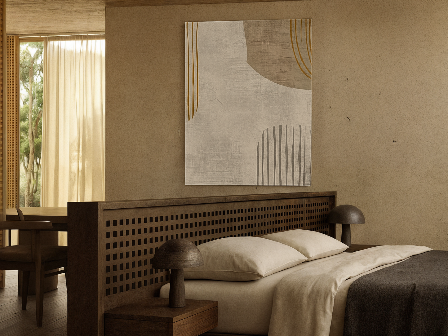 Serene Threads Wood Wall Art