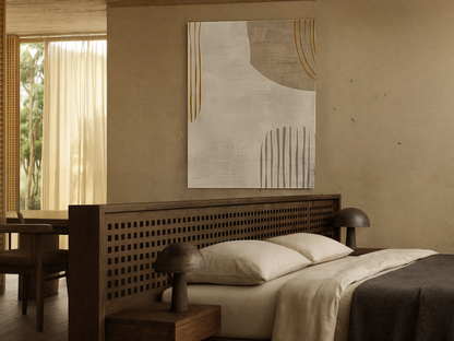 Serene Threads Wood Wall Art