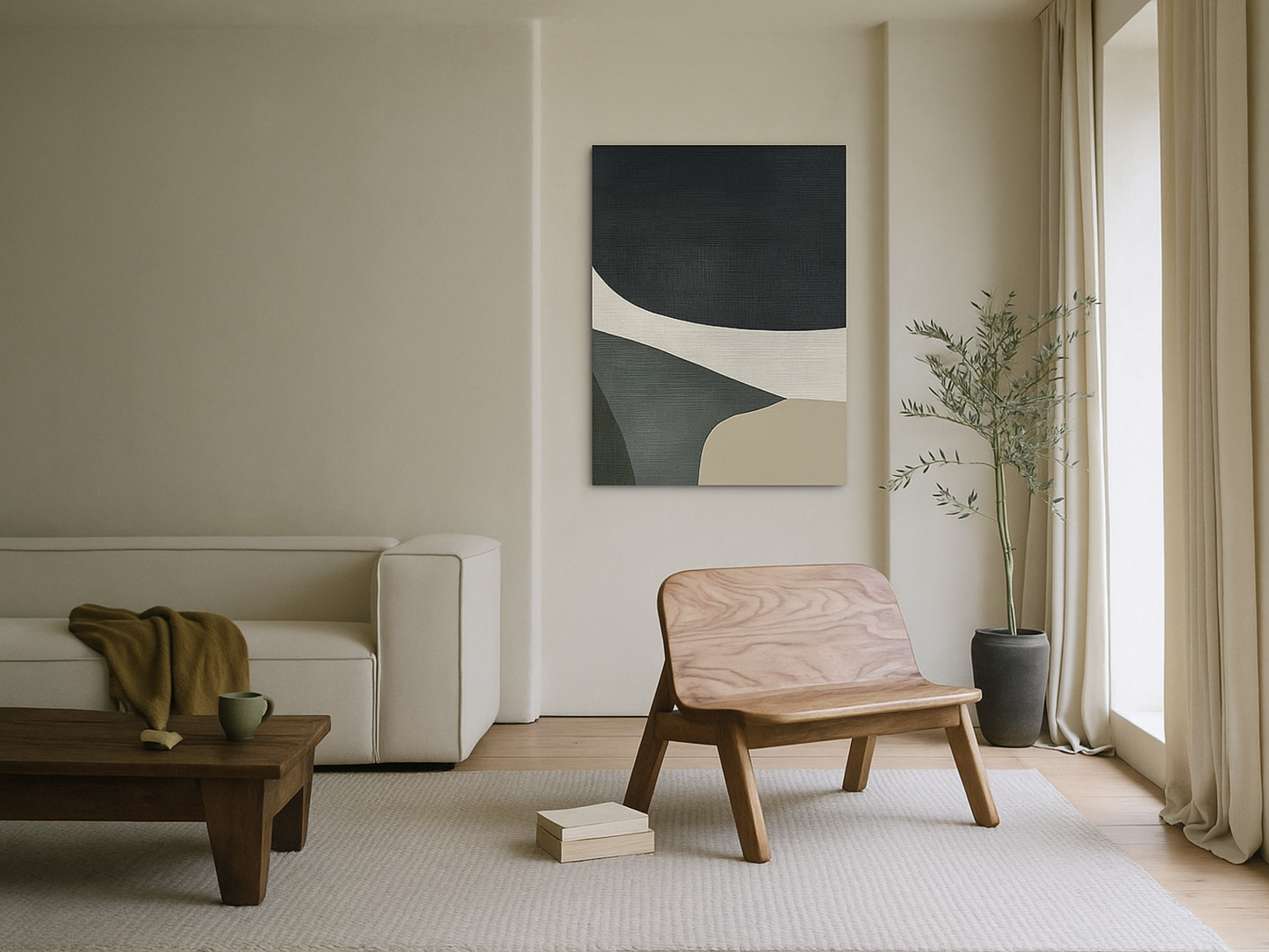 Tranquil Flow Wood Wall Art