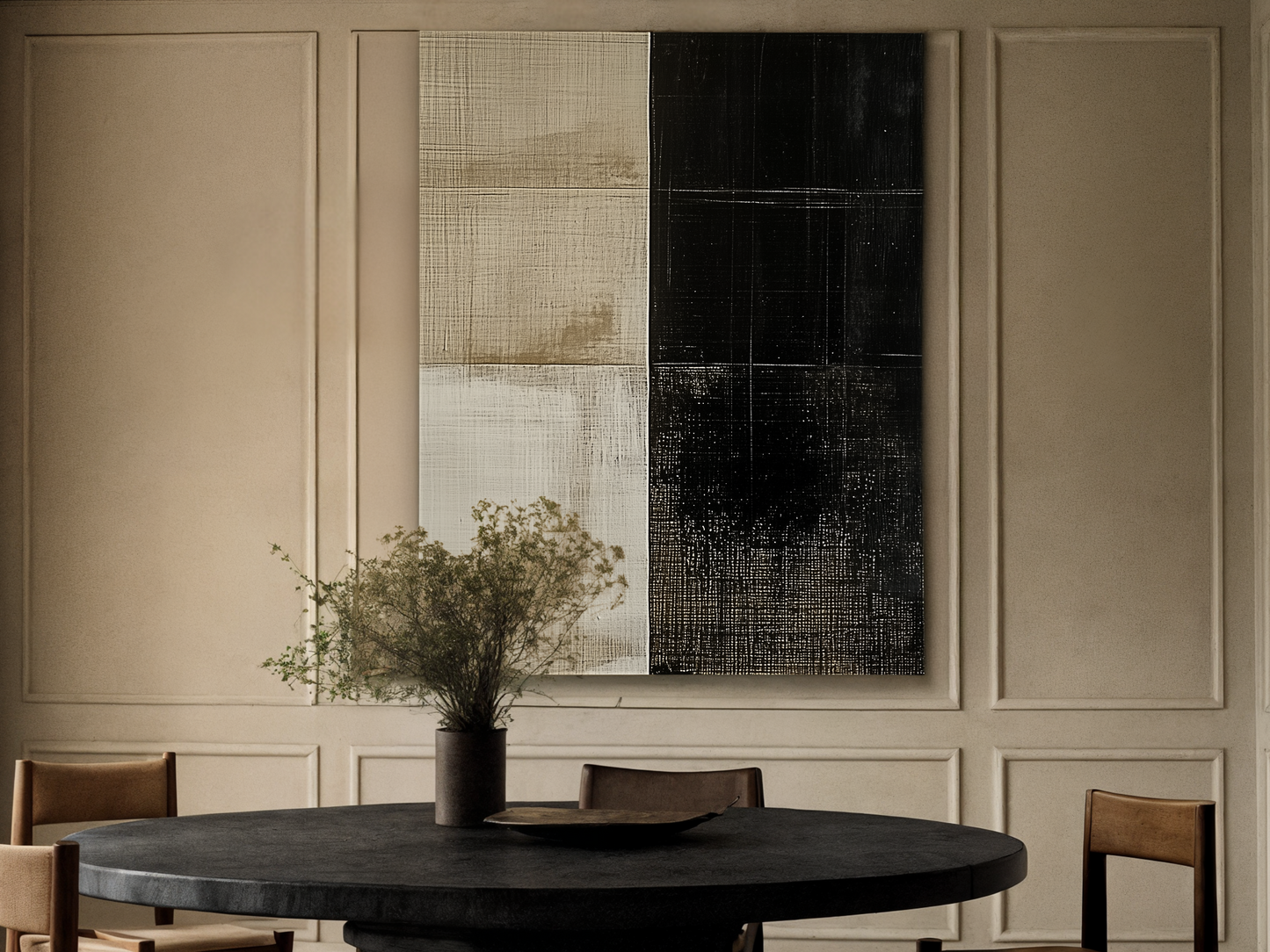 Monochrome Balance Wood Wall Art