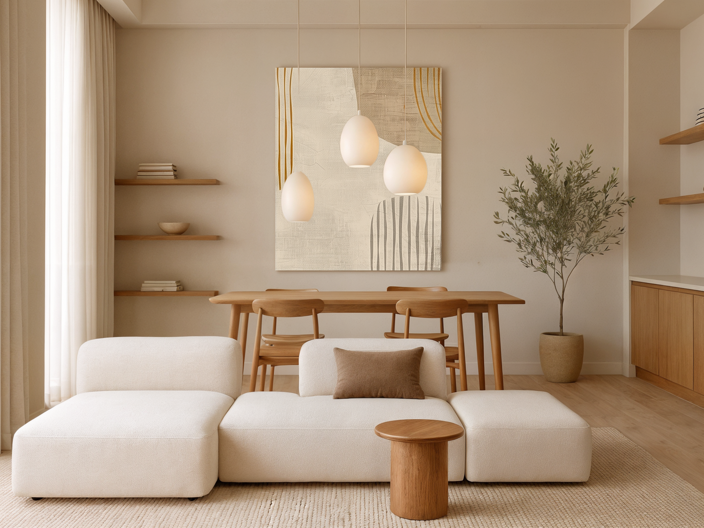 Serene Threads Wood Wall Art