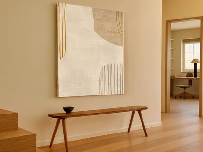 Serene Threads Wood Wall Art