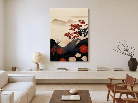 Akane Garden Wood Wall Art