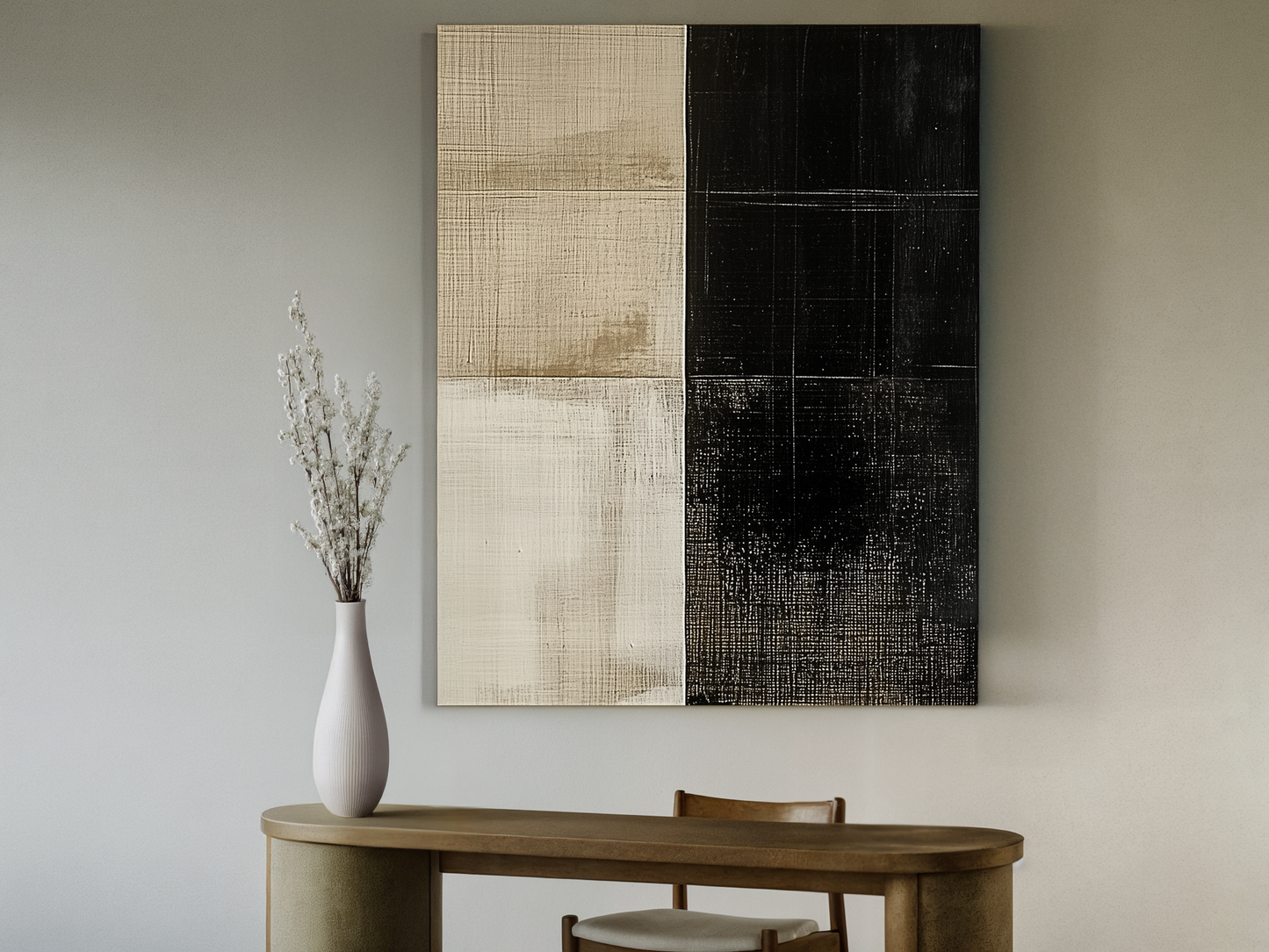 Monochrome Balance Wood Wall Art