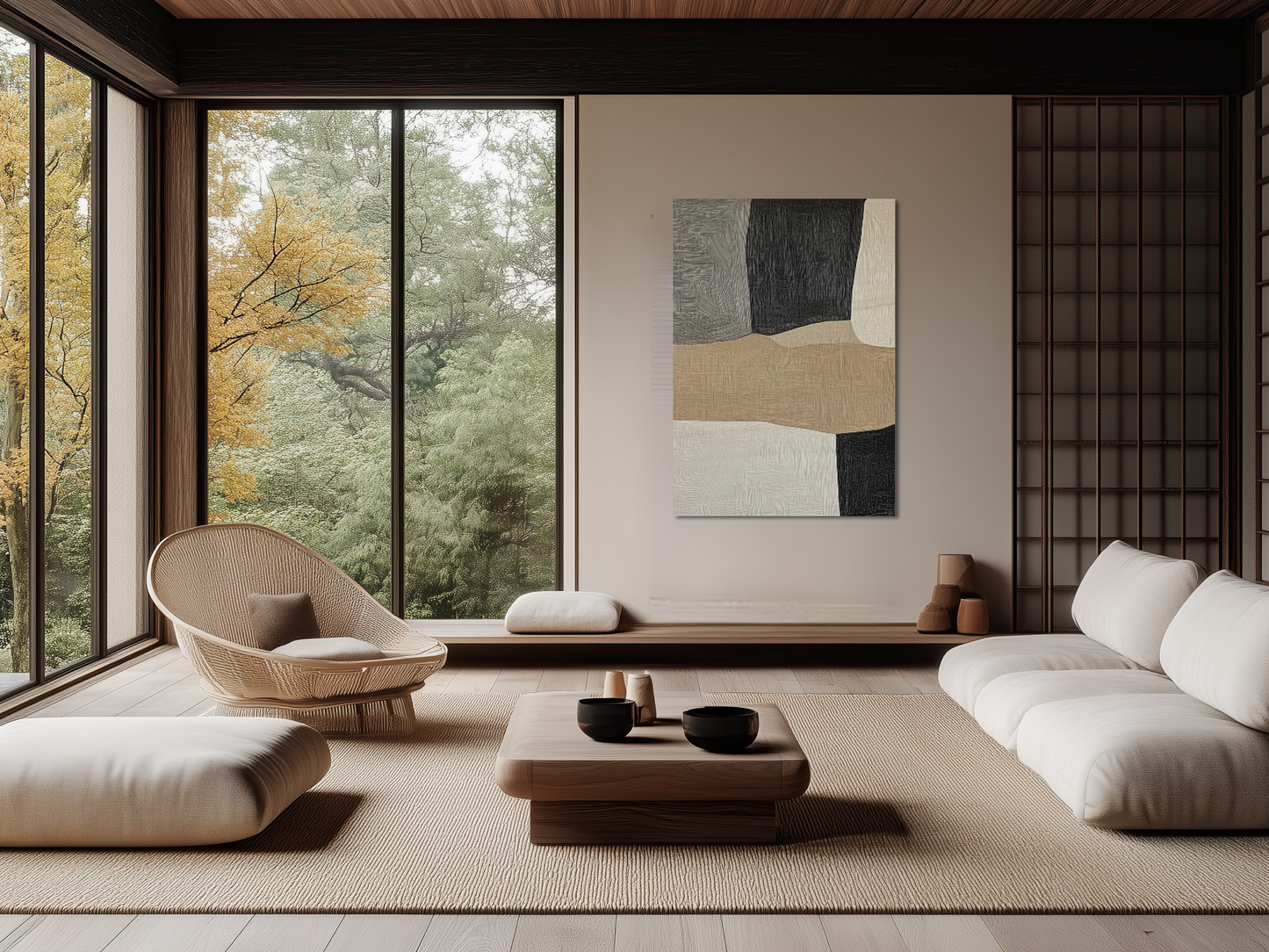 Elemental Harmony Wooden Wall Art