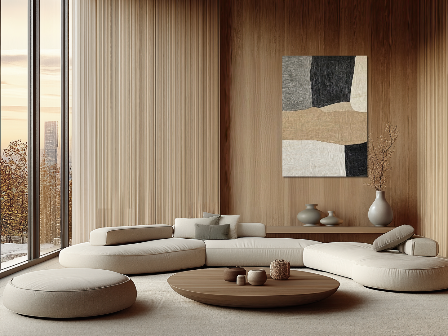 Elemental Harmony Wooden Wall Art