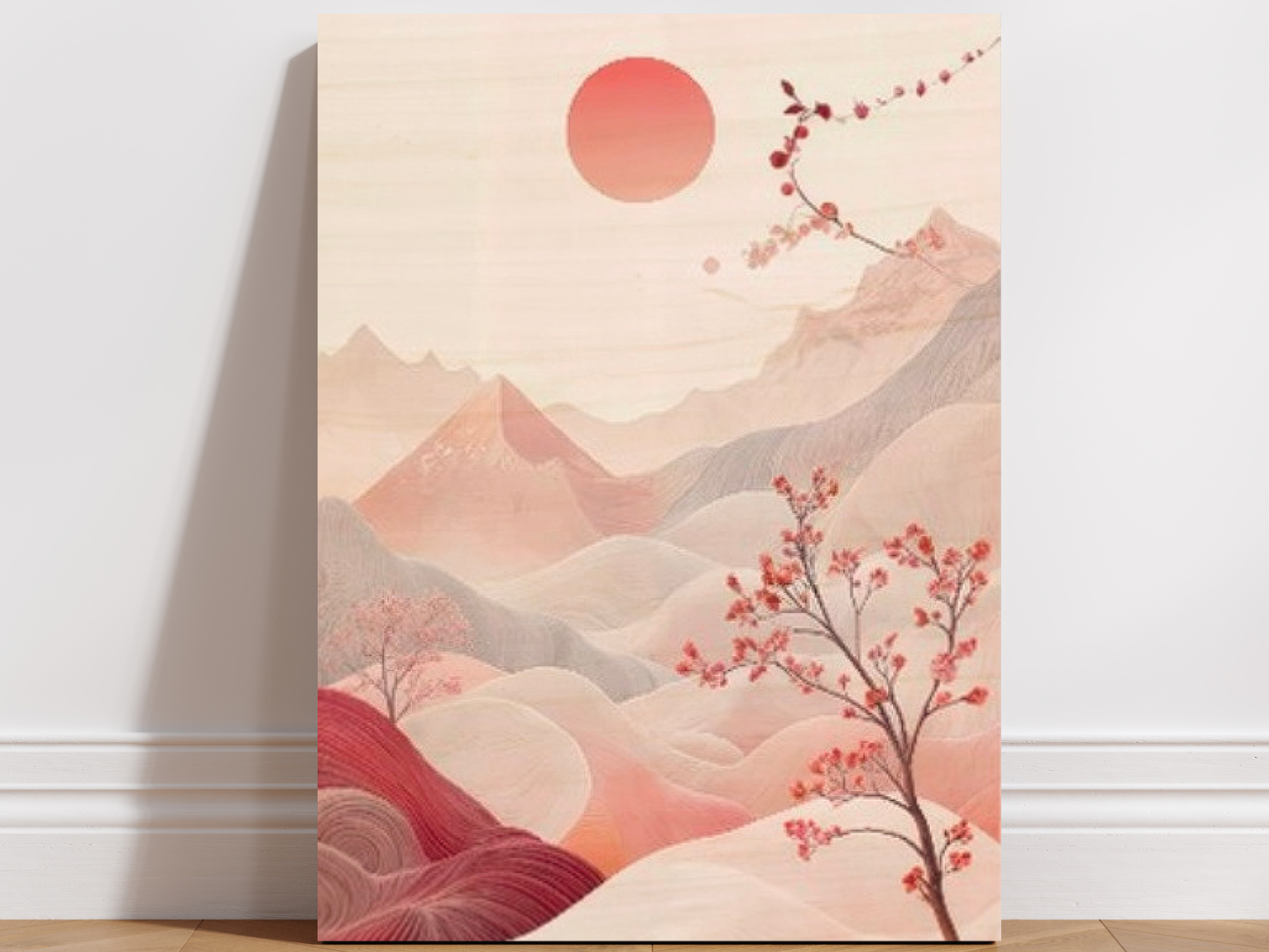 Ethereal Bloom Wooden Wall Art