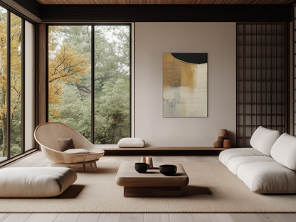 Golden Horizon Wooden Wall Art