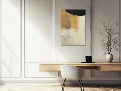 Golden Horizon Wooden Wall Art