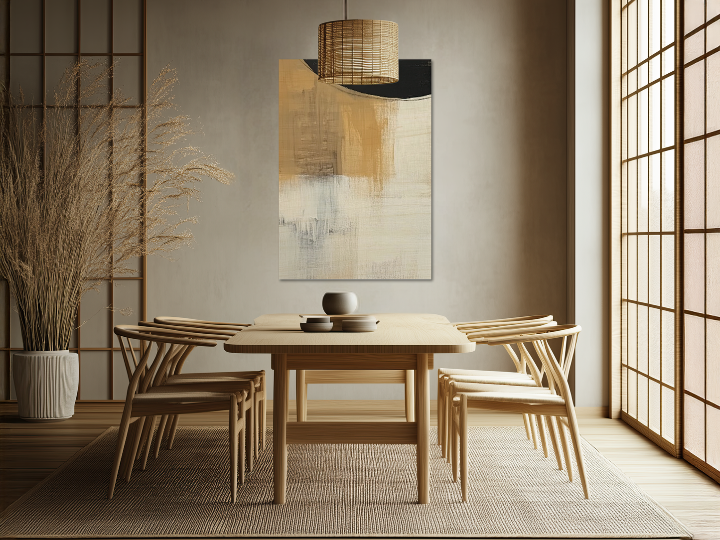 Golden Horizon Wooden Wall Art