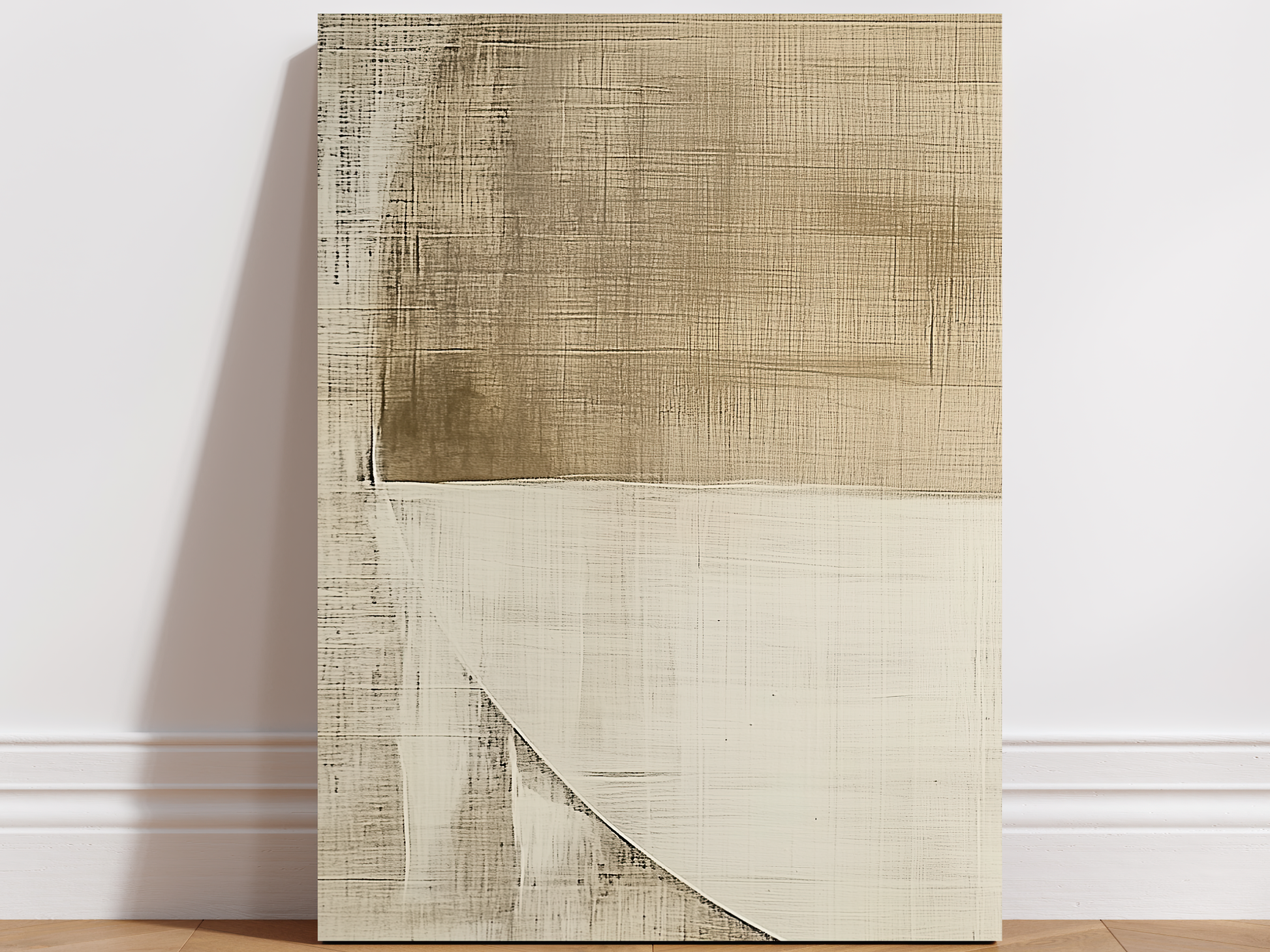 Golden Horizon wooden wall art detail showing texture