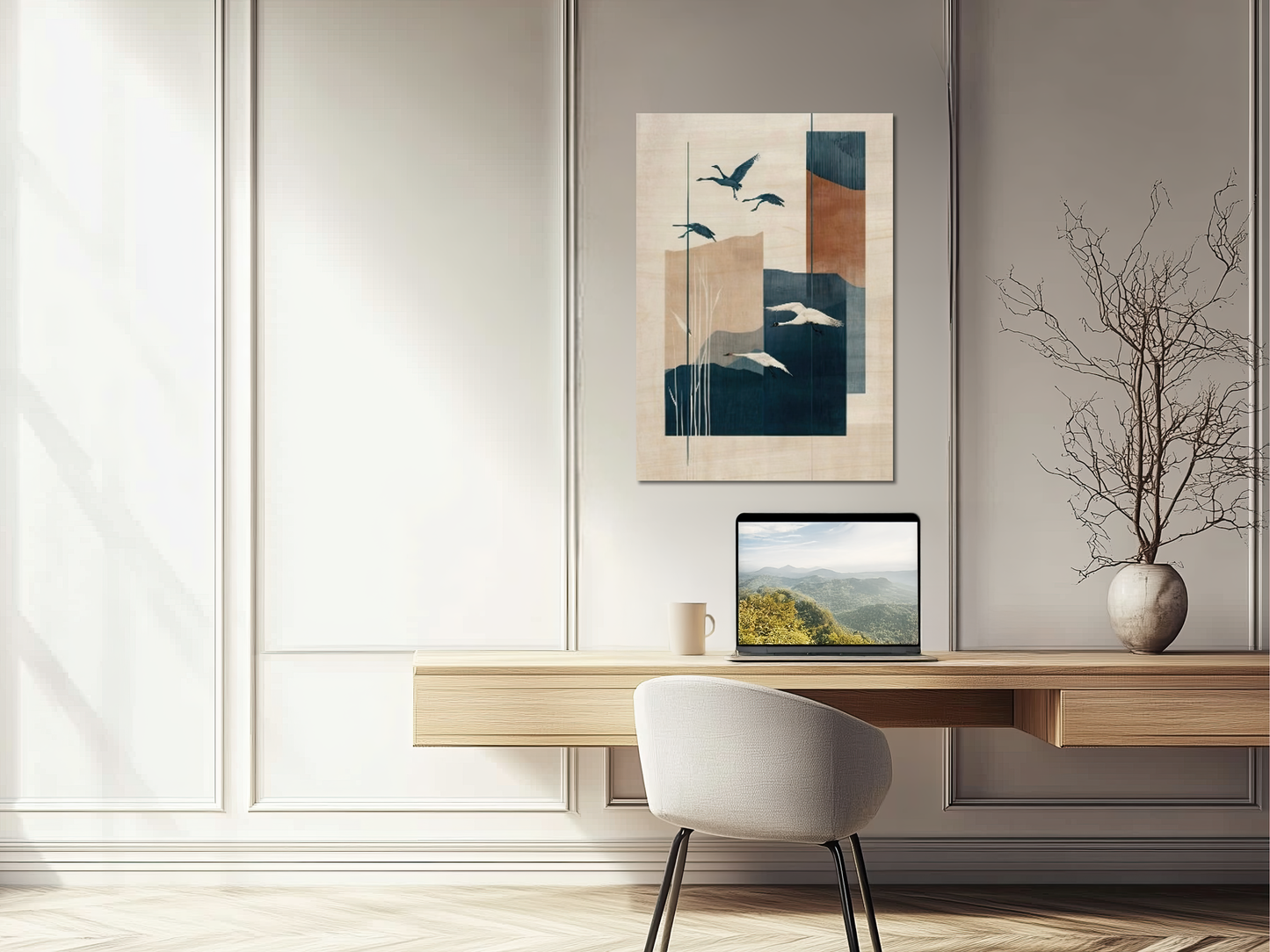 Hakanai Wings Wooden Wall Art