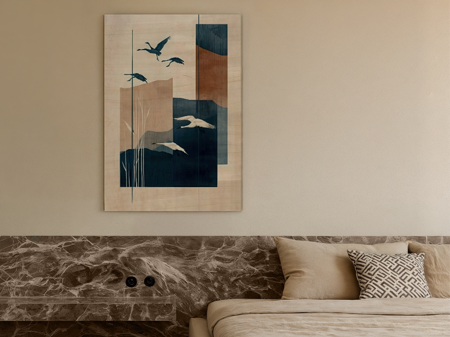 Hakanai Wings Wooden Wall Art