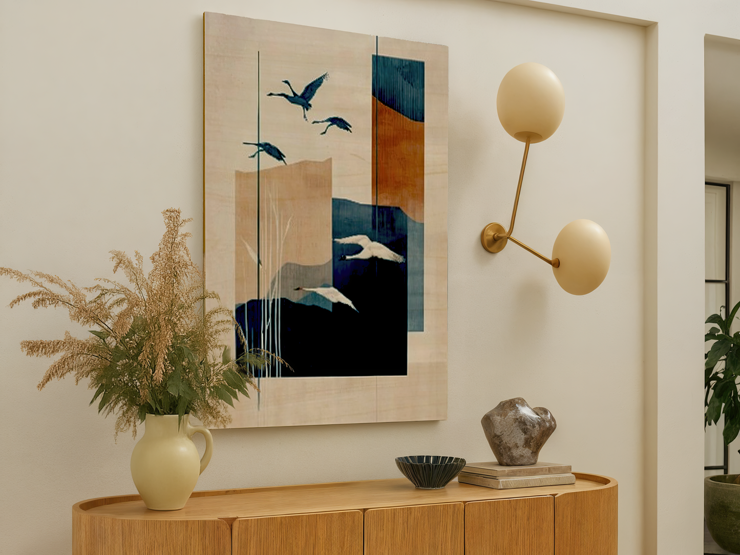 Hakanai Wings Wooden Wall Art