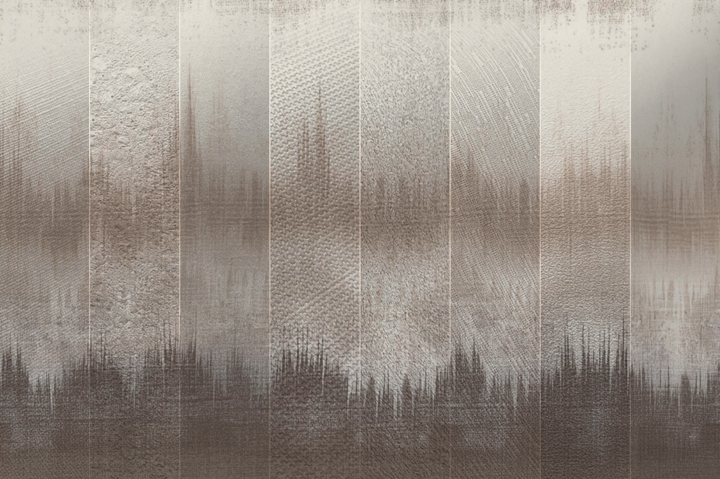 Close-up of Hibiki Horizon mural wallpaper showing woven textured gradient detail