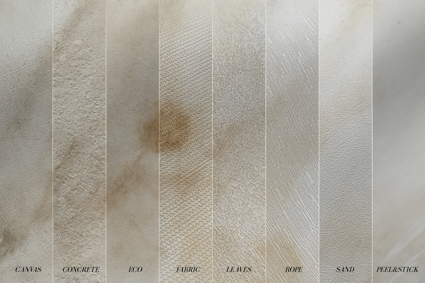 Kaze Brush wallpaper finish options showing available material types