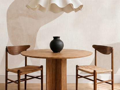 Close-up of Kiri Fade mural wallpaper showing soft mist-like tonal fade