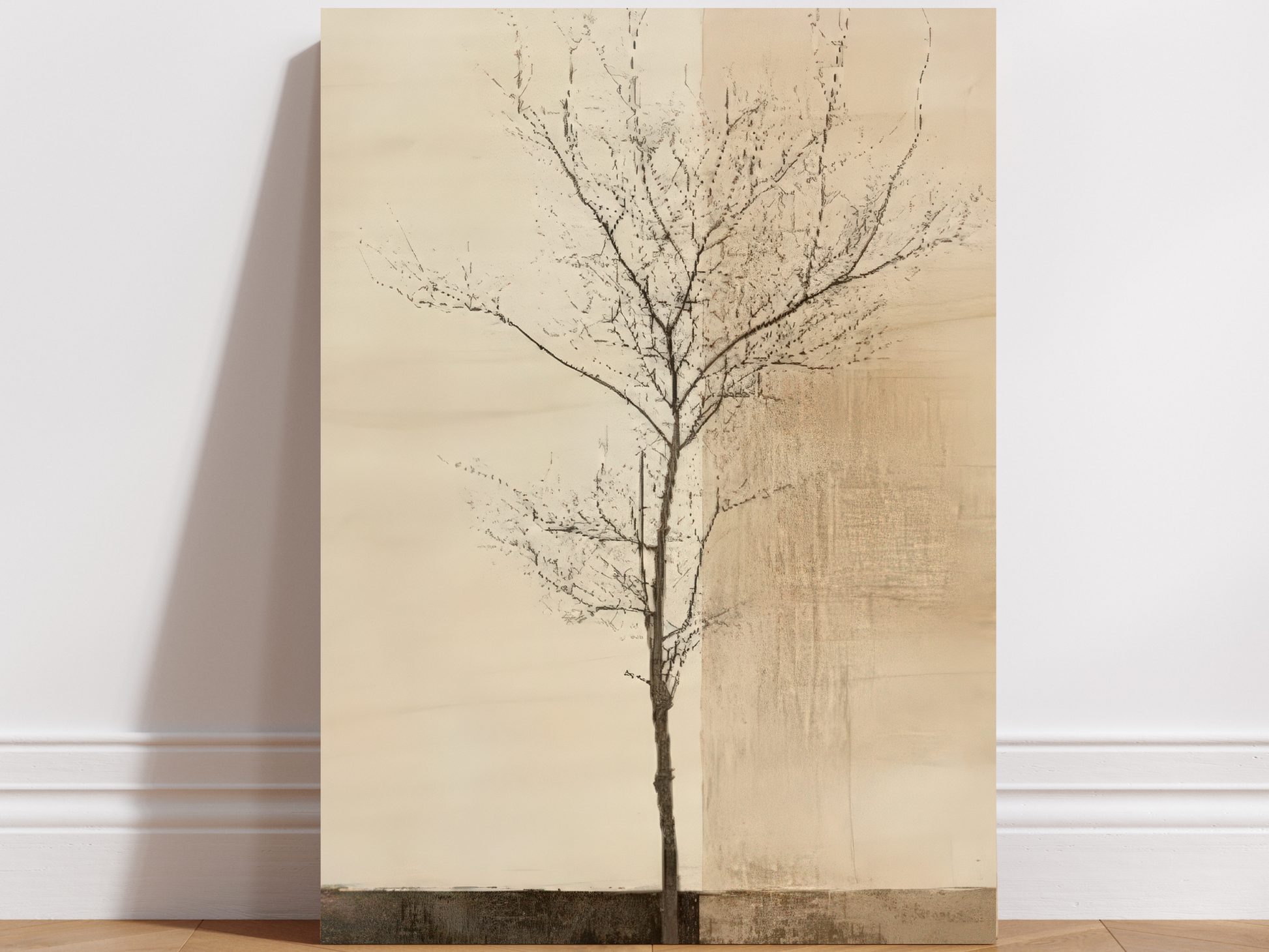 Kodachi Stillness wooden wall art detail showing texture