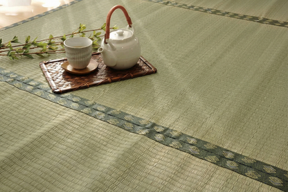 Close-up of Matsu tatami mat showing diamond weave detail