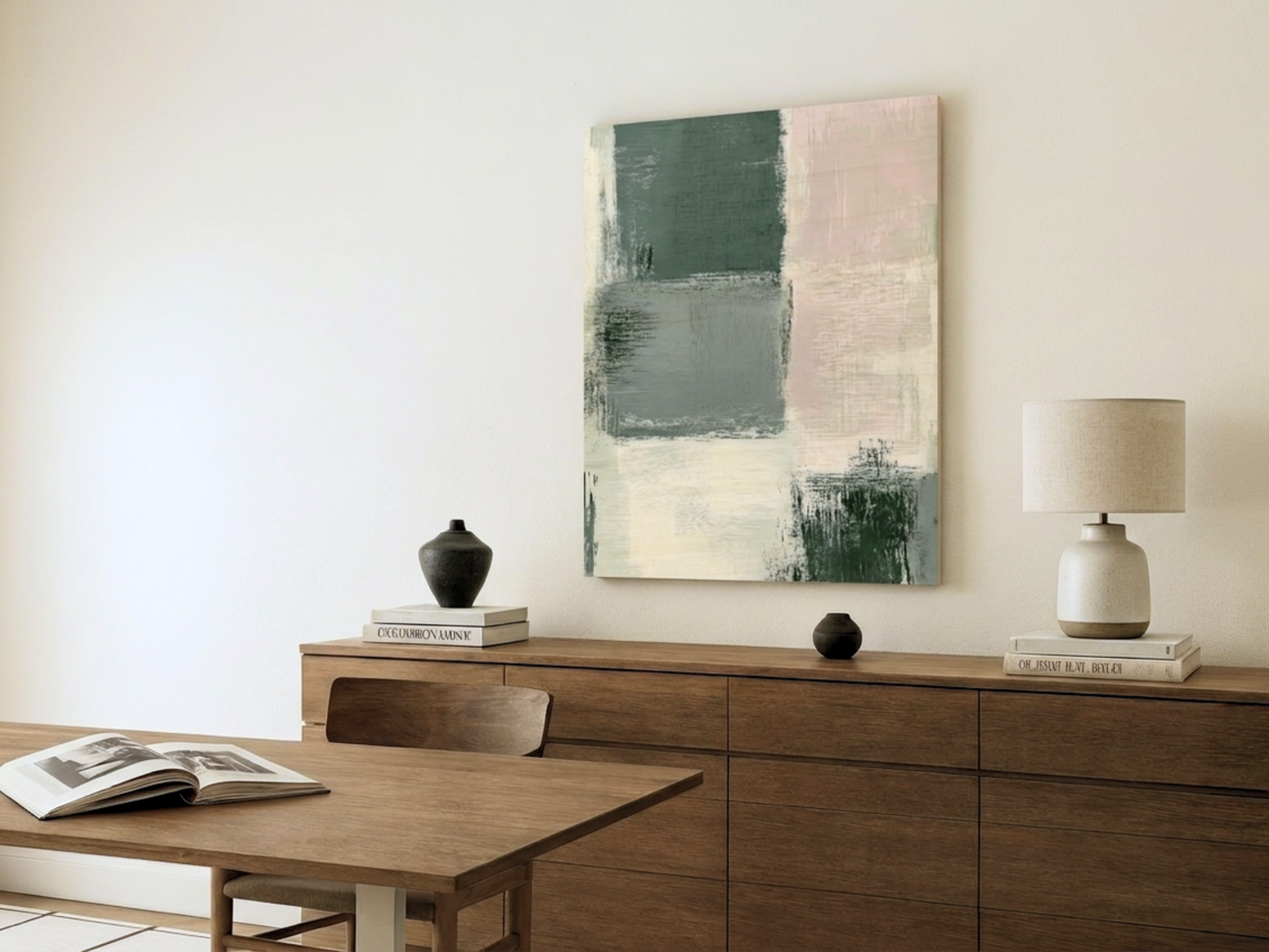 Midori Canvas Wood Wall Art