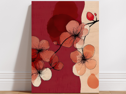 Momoka Bloom wooden wall art detail showing texture