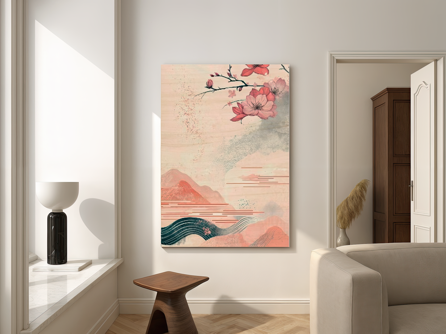 Sakura Serenity Wooden Wall Art