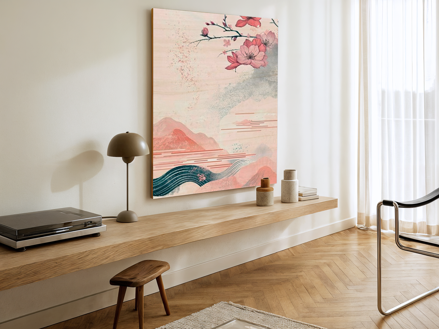 Sakura Serenity Wooden Wall Art