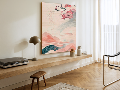 Sakura Serenity Wooden Wall Art