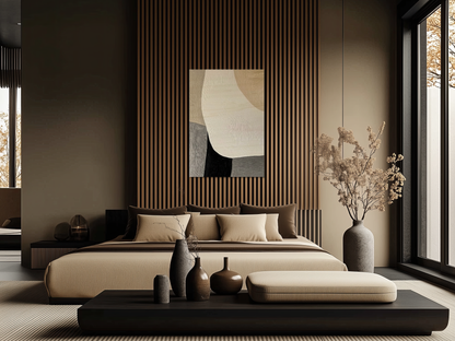 Serene Flow Wooden Wall Art