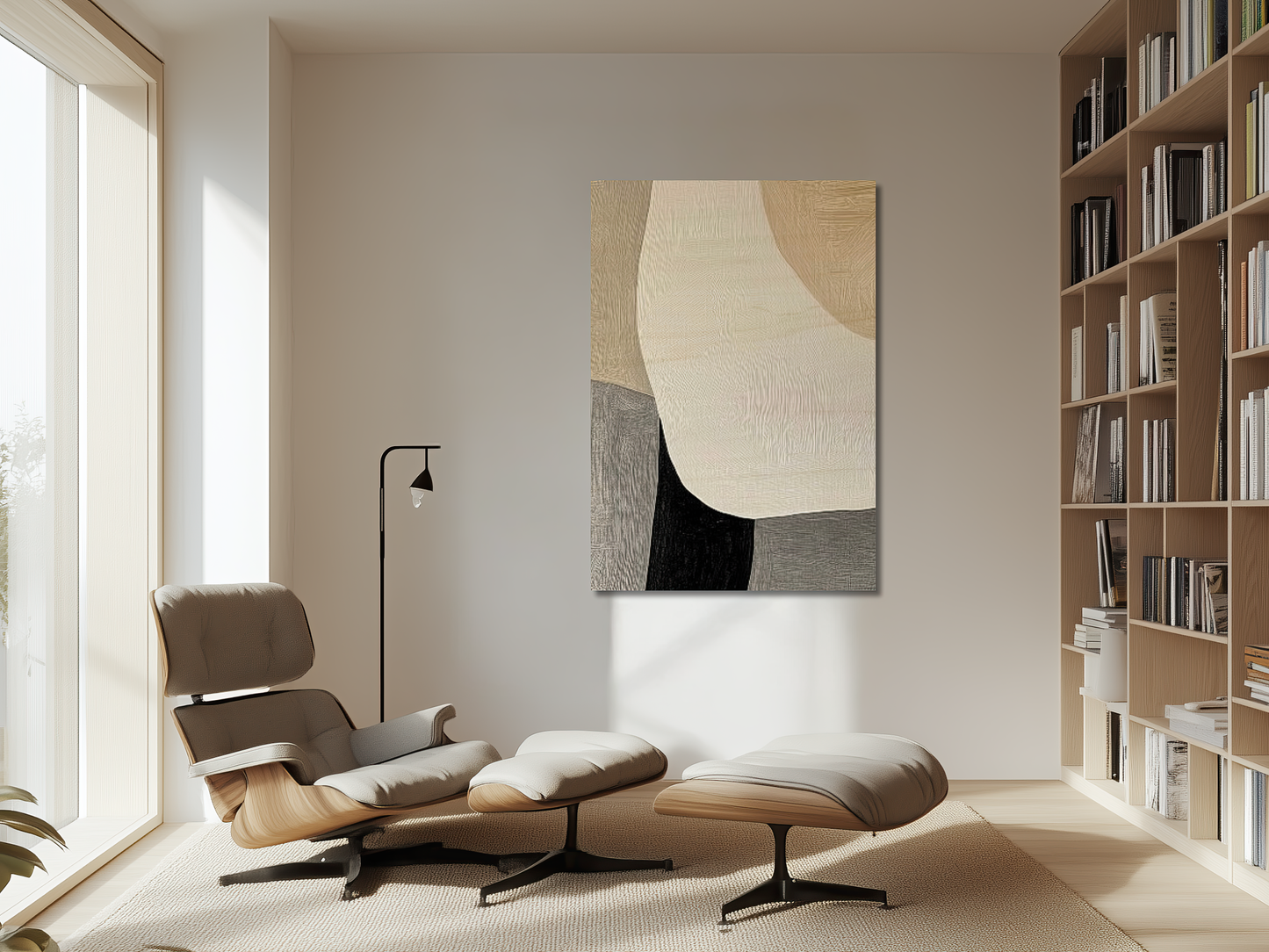 Serene Flow Wooden Wall Art