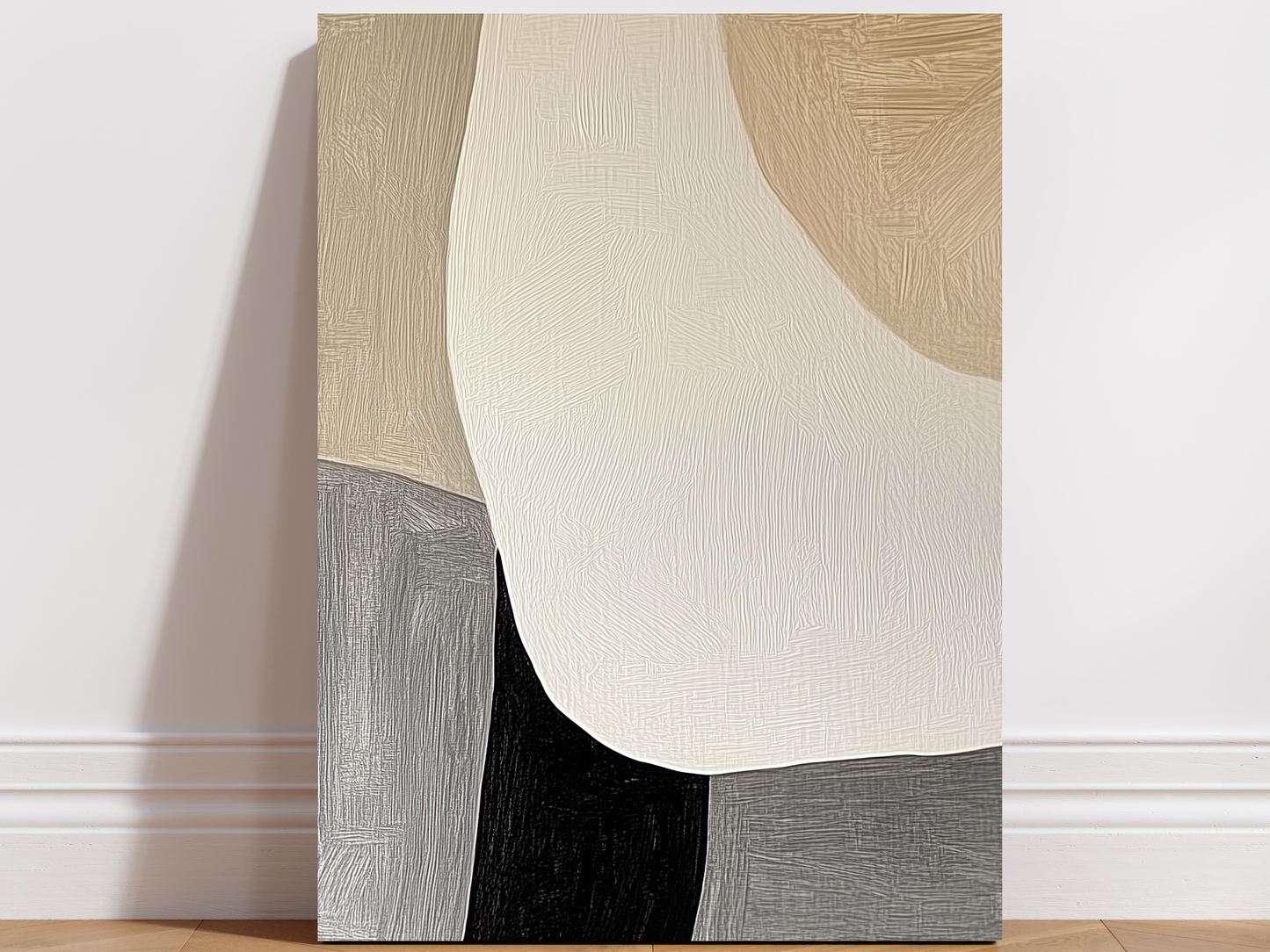 Serene Flow Wooden Wall Art