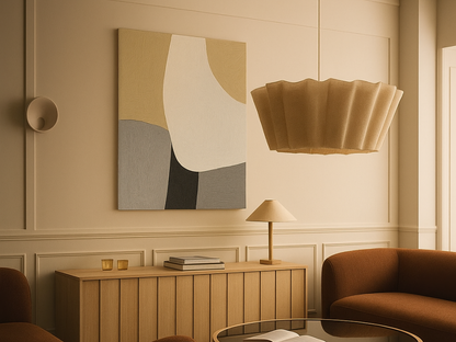 Serene Flow Wooden Wall Art