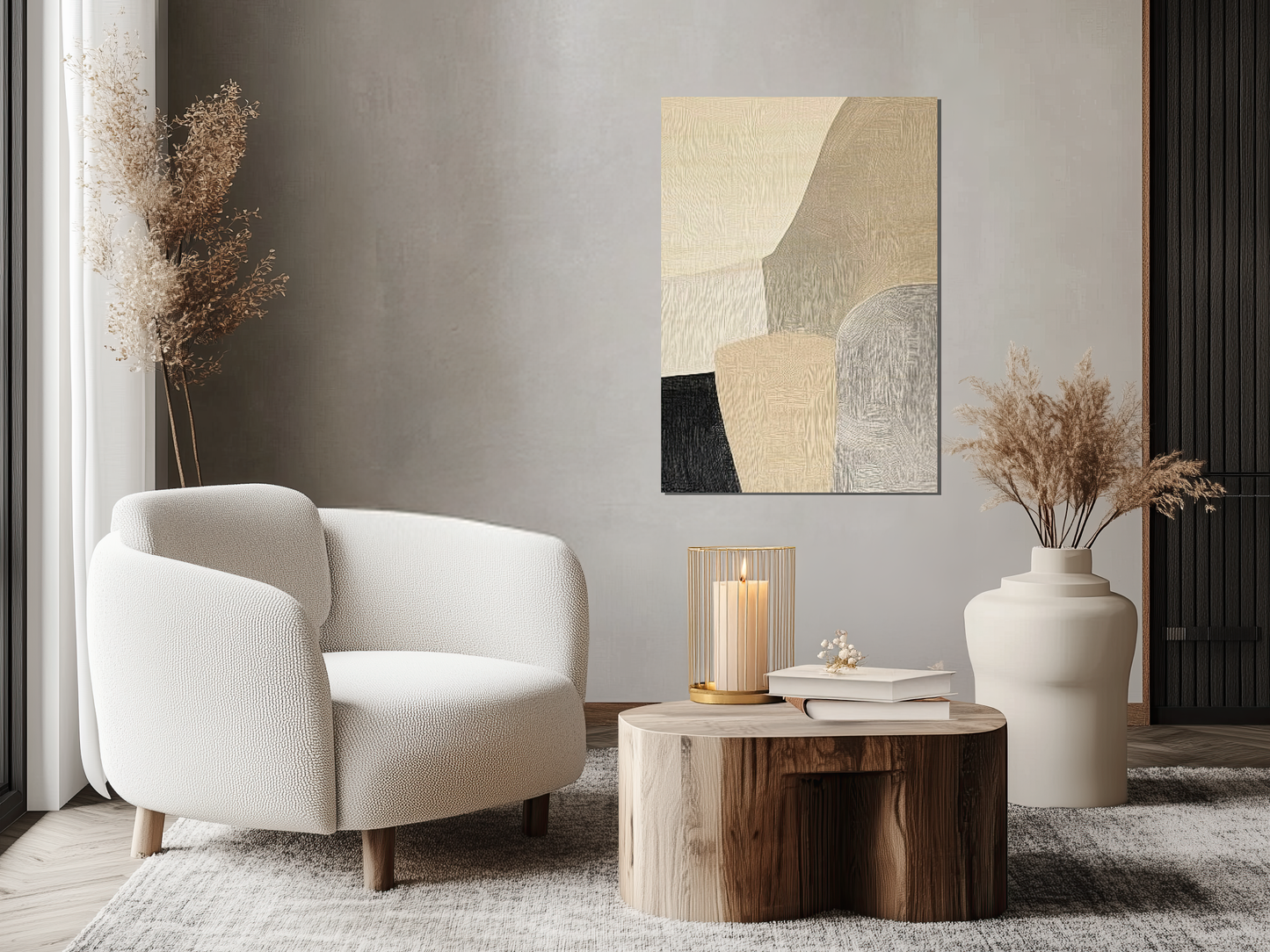 Soft Contours Wooden Wall Art