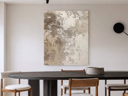 Close-up of Wabi-Sabi Essence wooden wall art showing textured detail