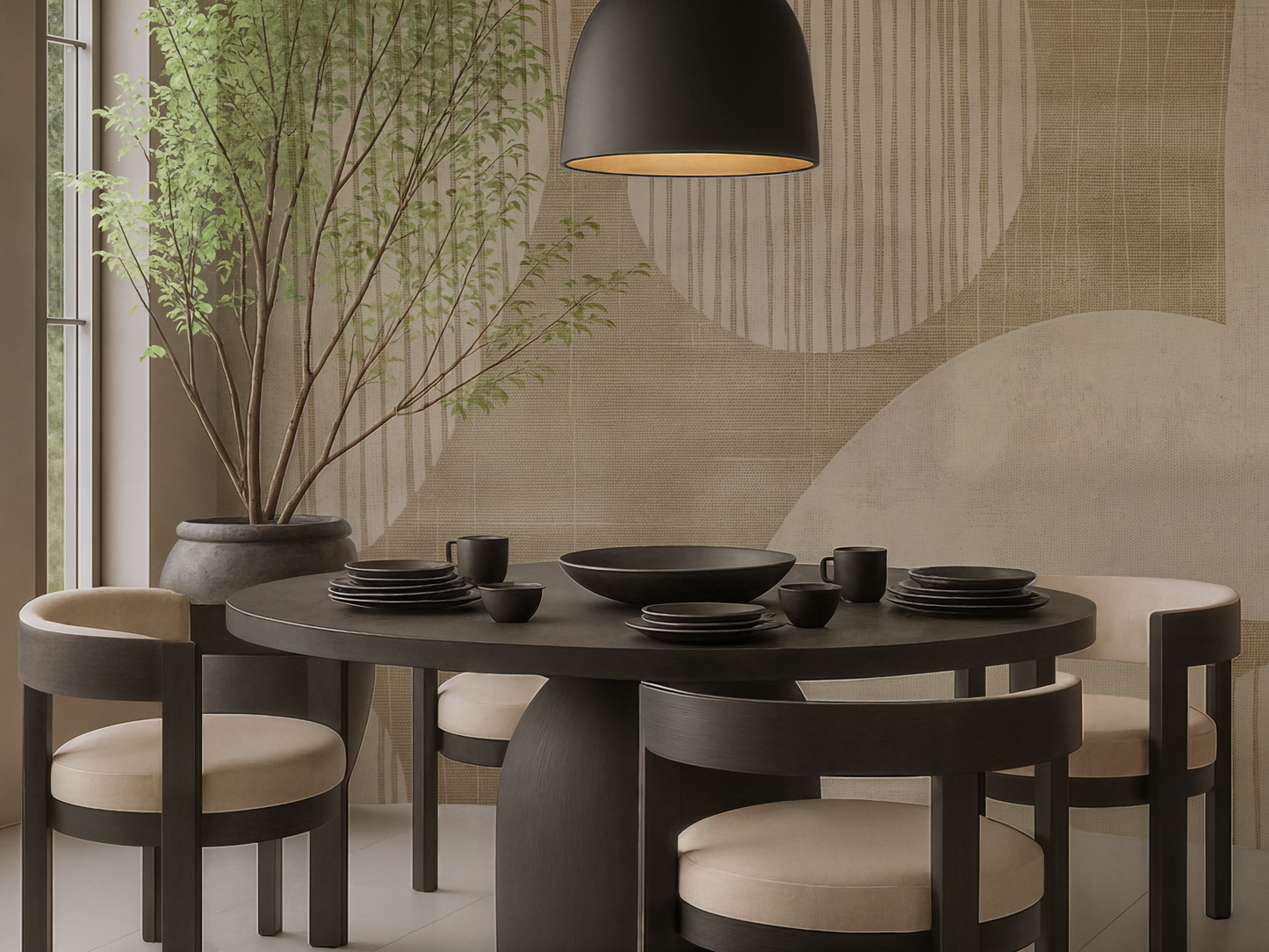 Wabi-Sabi Circle Wallpaper